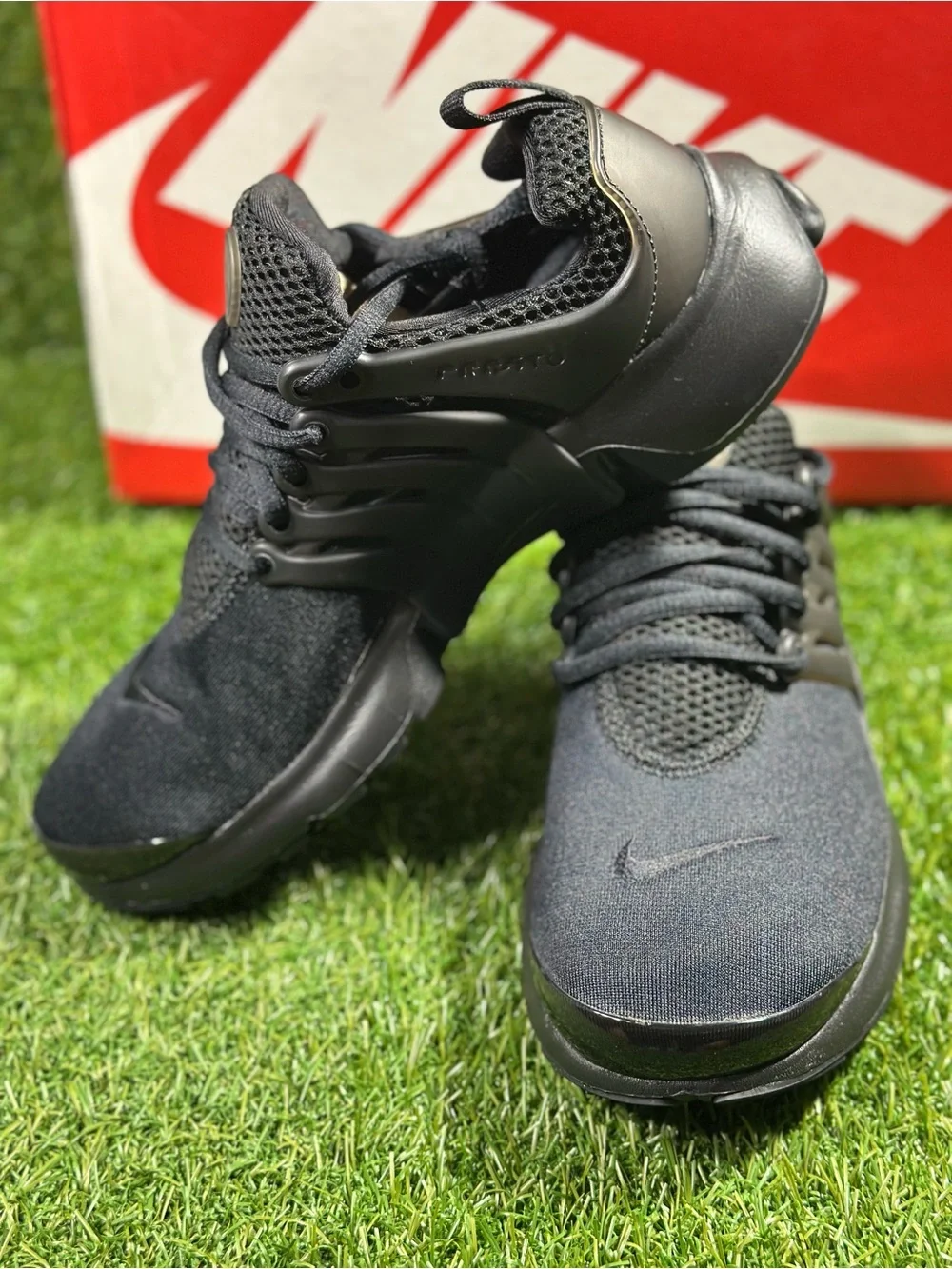 NIKE PRESTO (GS) TRIPLE BLACK/ SIZE 6Y BIG KIDS , SKU: 833875-003, NEW